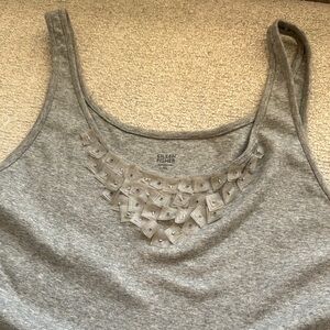 Eileen Fisher XL Gray Embellished Tank Top